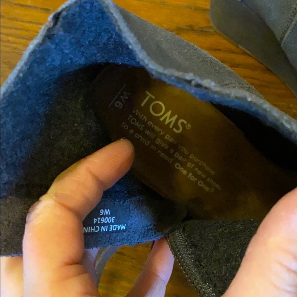 Toms grey suede wedge booties - Picture 4 of 7